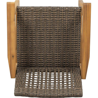 HAMPTON WOOD AND WICKER DINING CHAIR(SET OF 2 )