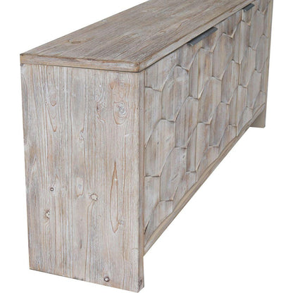 Accent Cabinet Farmhouse Style 3 Door Wooden Cabinet Sideboard Buffet Server Cabinet Storage Cabinet, for Living Room, Entryway, Hallway, Office, Kitchen and Dining Room, Natural Wood Wash