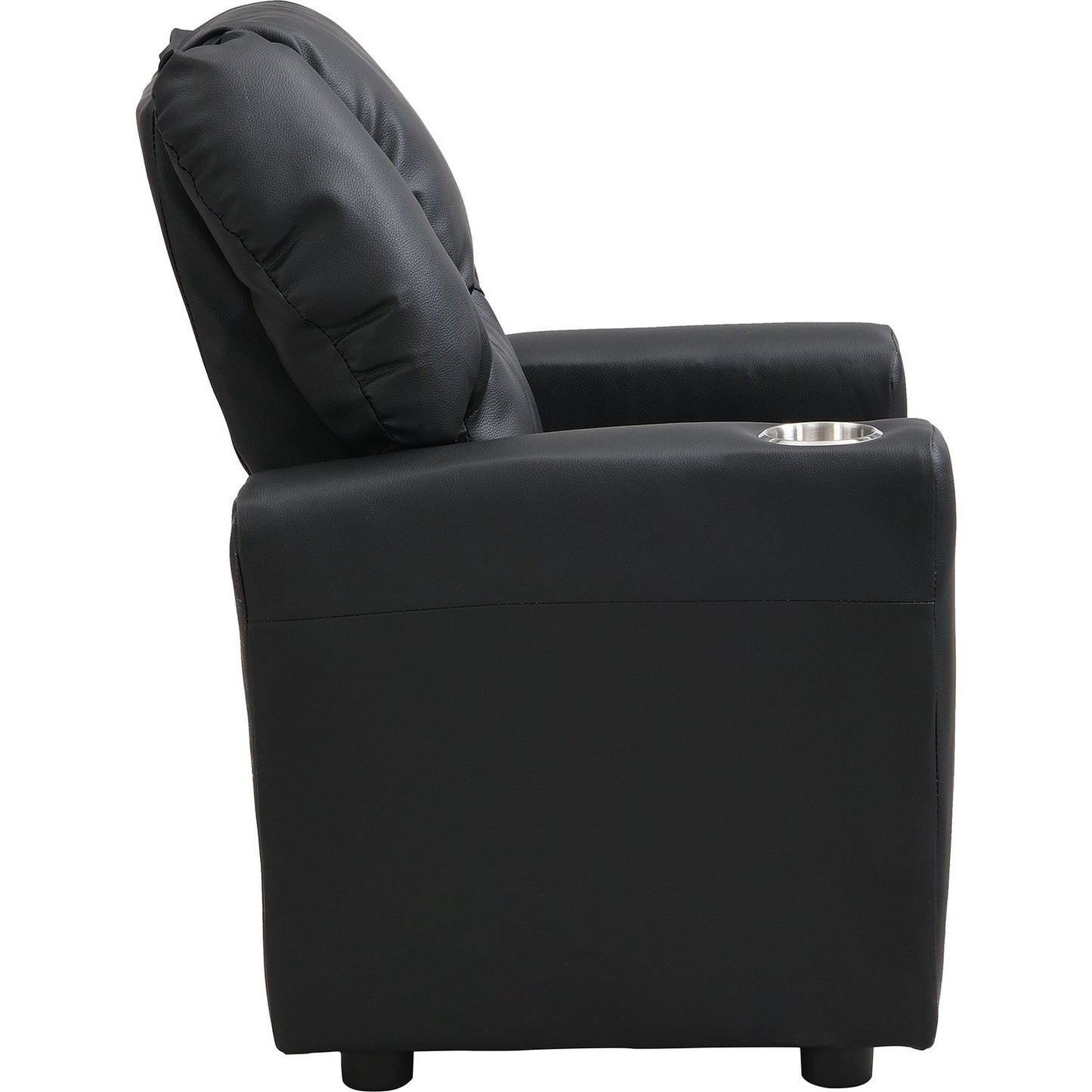 Kids Recliner Chair Black PVC