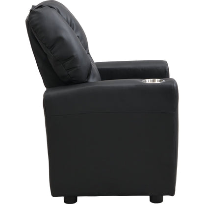 Kids Recliner Chair Black PVC