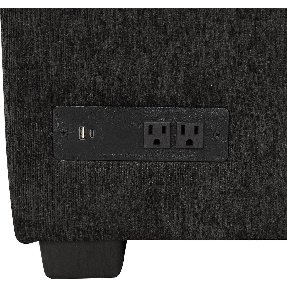 108.6" U-shaped Sectional Sofa Pull out Sofa Bed with Two USB Ports, Two Power Sockets, Three Back Pillows and a Storage Chaise for Living Room, Black