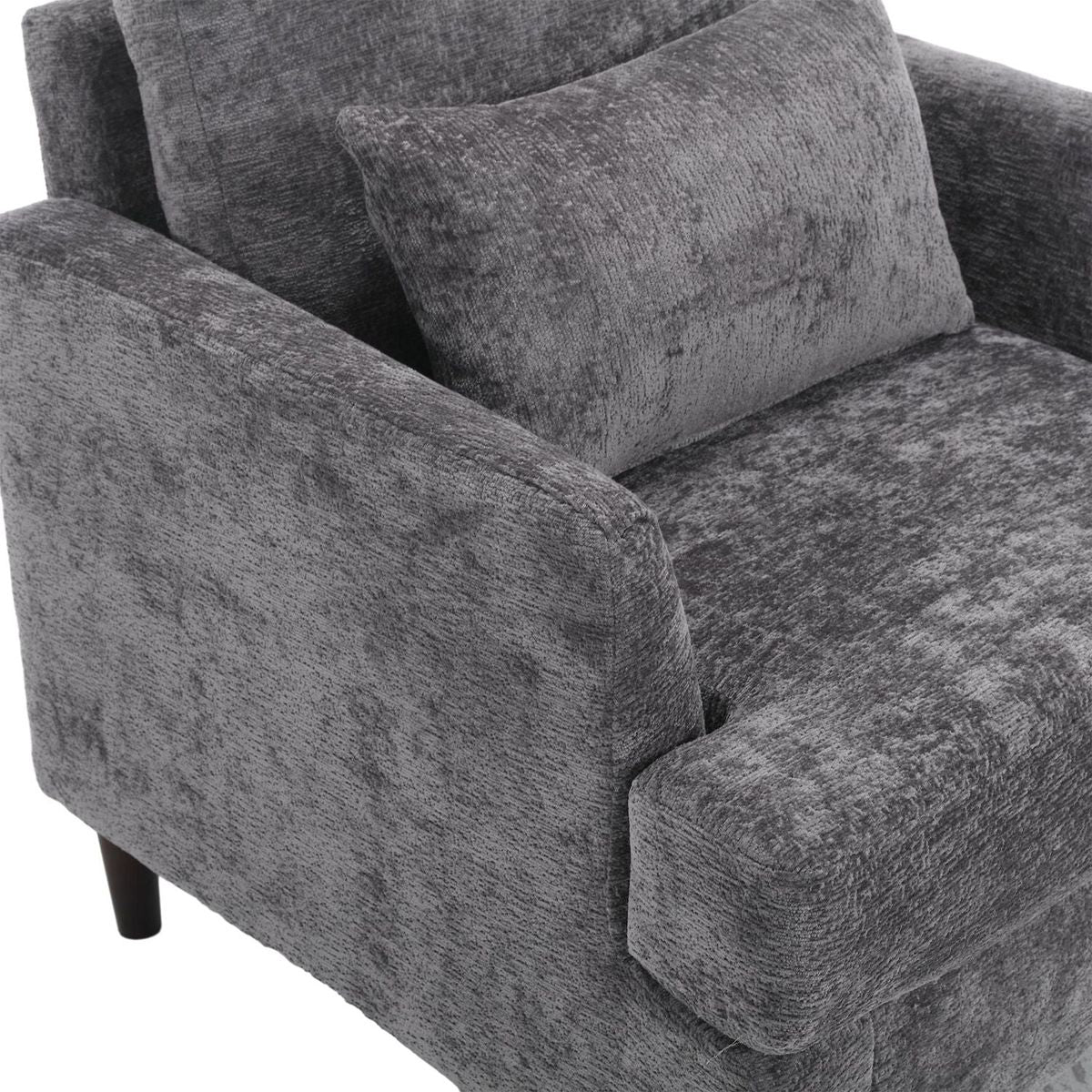 Wood Frame Armchair, Modern Accent Chair Lounge Chair for Living Room