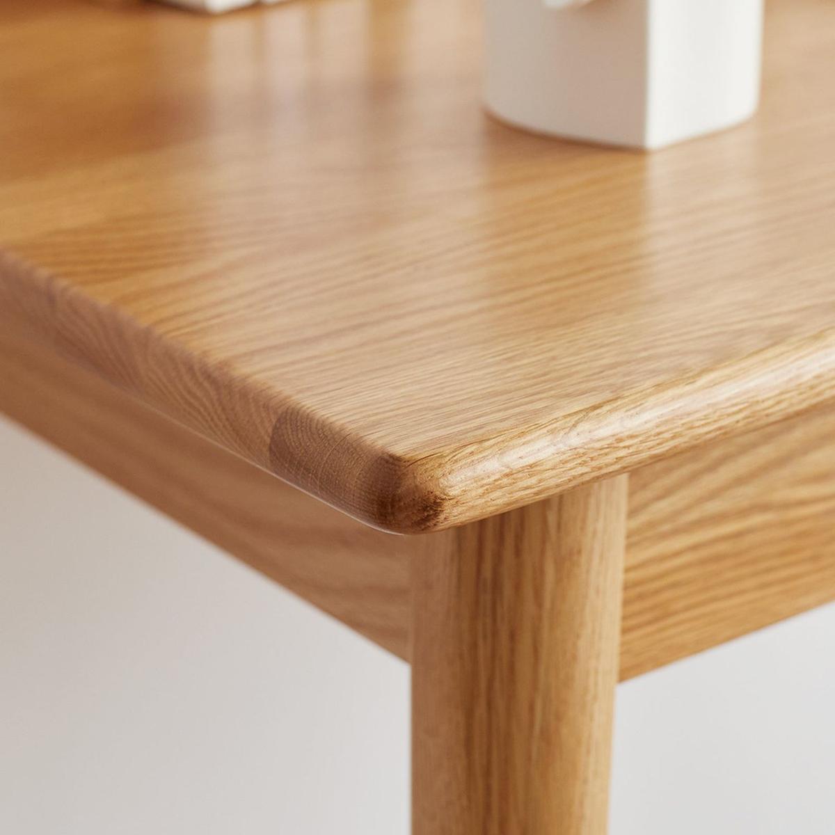 Desk 100% solid wood natural wood computer desk study desk oak natural wood PC desk work desk dressing table slim solid wood with drawer simple work from home width 80 cm depth 50 cm wood grain wooden