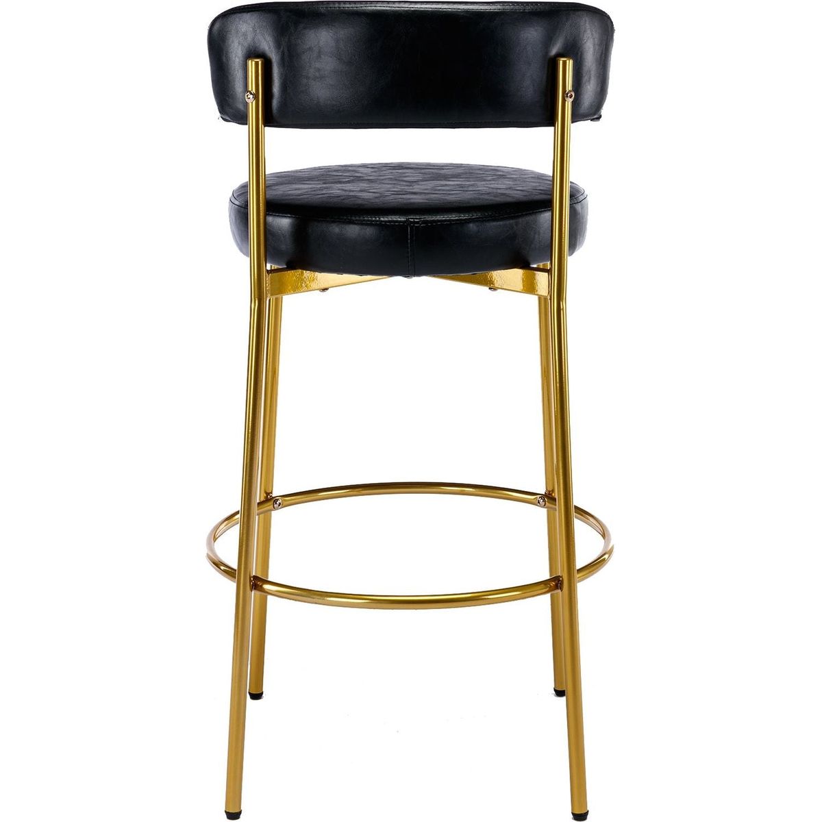 Bar Stools Industrial Pub Barstools with Back and Footrest, Modern Armless Bar Height Stool Chairs Set of 2