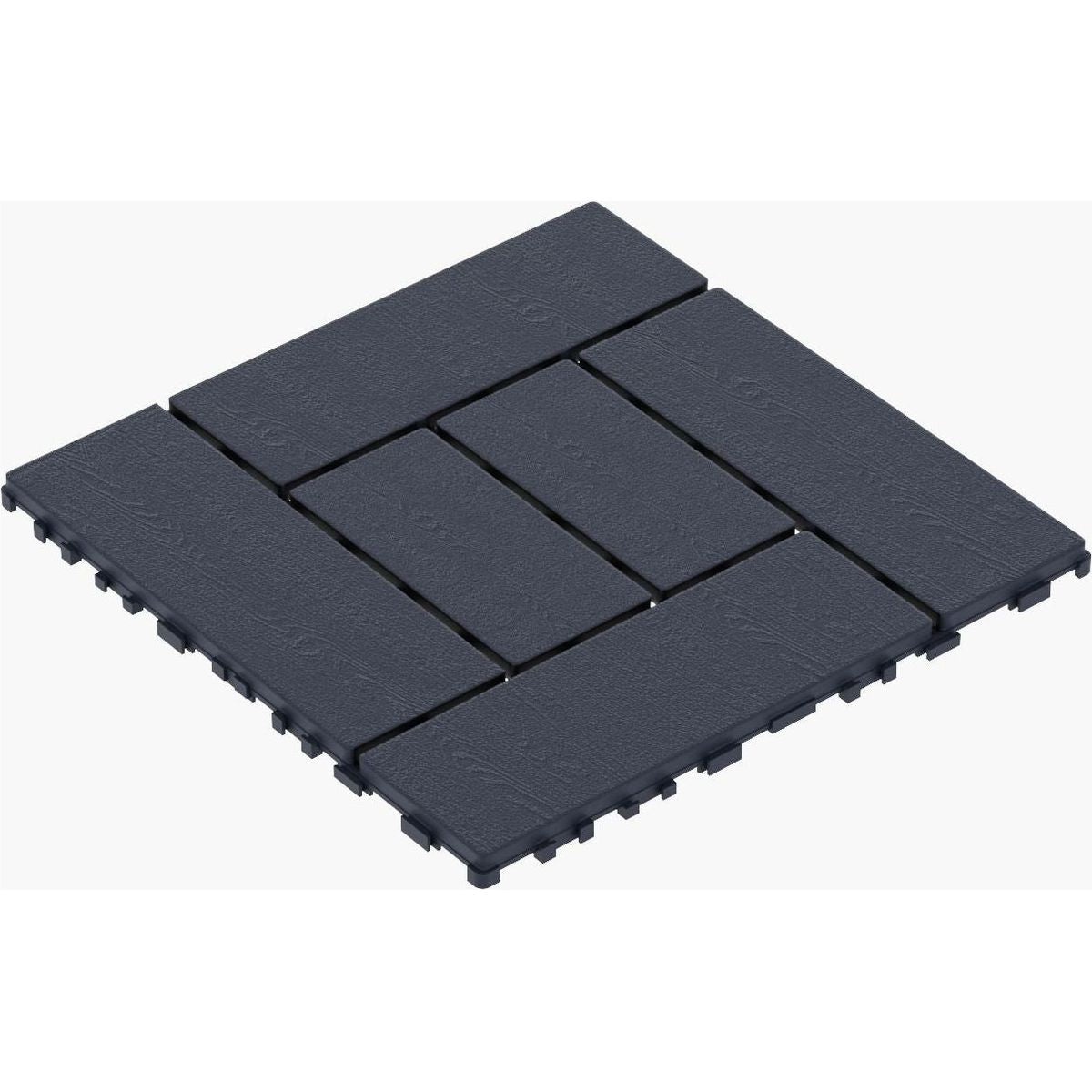 ZZ Style 12" Patio Deck Tiles, DIY Module Interlocking Decking Tiles Floor Tile,Easy and Quick Installation Court Tiles for Porch Poolside Balcony Backyard 44pcs DARK GRAY