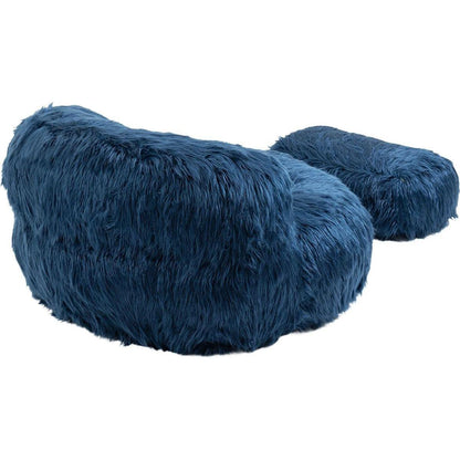 Bean Bag Chair Faux fur Lazy Sofa /Footstool Durable Comfort Lounger High Back Bean Bag Chair Couch for Adults and Kids, Indoor