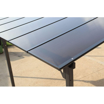 10' x 12' Outdoor Pergola Gazebo,Wall-Mounted Lean to Metal Awning Gazebo with Roof,Large Heavy Duty for Patio,Decks,Backyard