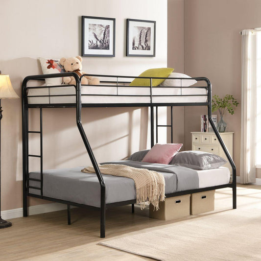 Twin Over FULL Metal Bunk Bed , No Box Spring Needed, Large Under Bed Storage, Easy Assemble - Streamdale Furniture