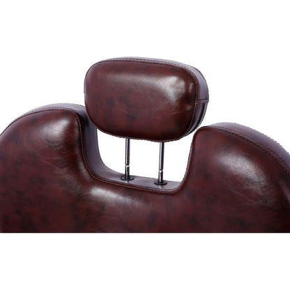 Artist hand Hair Stylist All Purpose Barber Chair for Barbershop Salon Chair,Heavy Duty Hydraulic Barber Chair Spa Furniture Shampoo Reclining Extra Wider Seat Beauty Hair Salon Equipment, brown