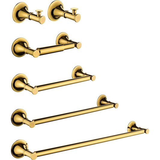 6 Piece Bathroom Towel Rack Set Wall Mount