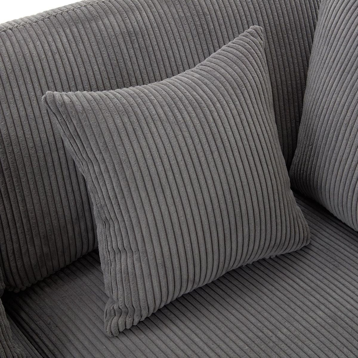 105" 3 Seater Sofa with Removable Back Cushions and 5 Pillows, for Living Room, Apartment, Spacious Space