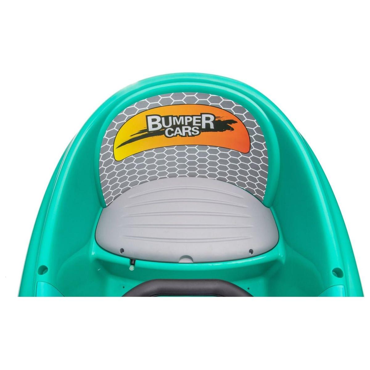 Bumper Car for Kids, 12v Dual Drive 1-6 Years Old Children's Electric Car with Pushrod Dinner Plate USB BT Music Rocking Horse Mode Anti-Collision Bumper Ride on Car