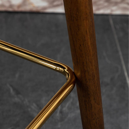 Nevis Mid-century Modern Faux Leather Tufted Nailhead Trim Counter Stool Set of 2, Pink