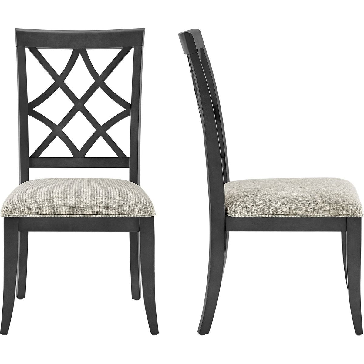 Wooden Frame Upholstered Dining Chairs set of 2,Mid Century Retro Chairs Comfor Kitchen Chairs for Living Room,Restaurant,Dark OAK Color