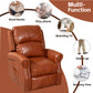 Lehboson Lift Chair Recliners, Electric Power Recliner Chair Sofa for Elderly, massage and heating(Caramel)