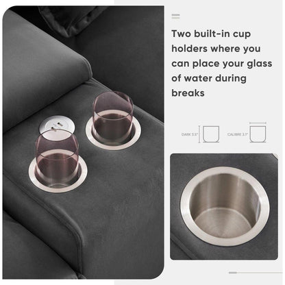 123x55" Modern U-shaped Sofa with Console,Cupholders and USB Ports,6-seat Upholstered Symmetrical Indoor Furniture,Sleeper Couch Set with Chaise for Living Room,Apartment,2 Colors