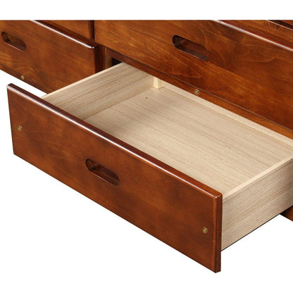 Twin Size Platform Storage Bed Solid Wood Bed with 6 Drawers