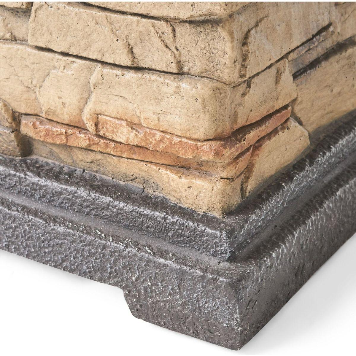 19.50" STONE MGO FIRE COLUMN - 40 000 BTU