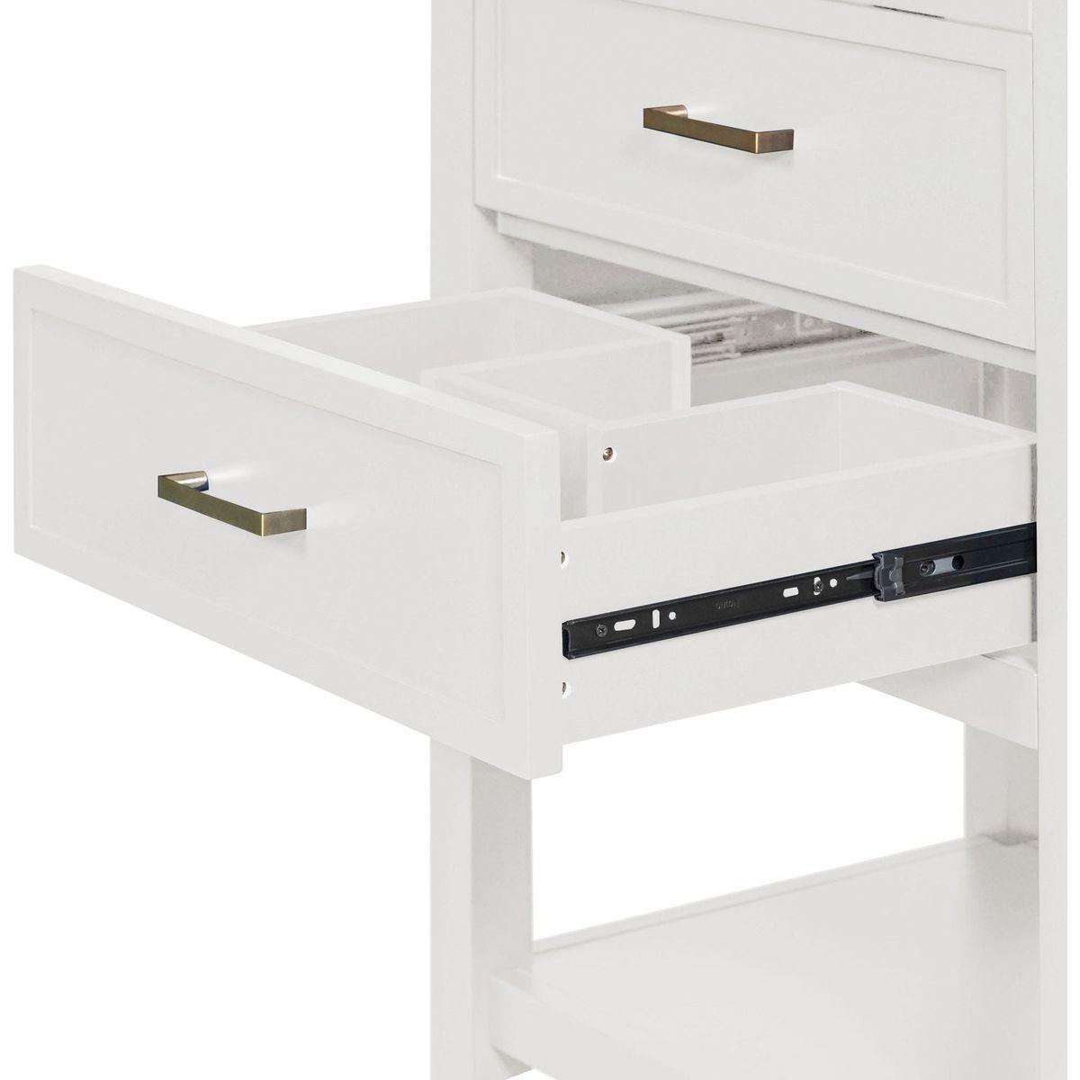 24" Bathroom Vanity with Top Sink, Modern Bathroom Storage Cabinet with 2 Drawers, Single Sink Bathroom Vanity