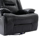 360 Swivel and Rocking Home Theater Recliner Manual Recliner Chair with a LED Light Strip for Living Room,Bedroom, Black