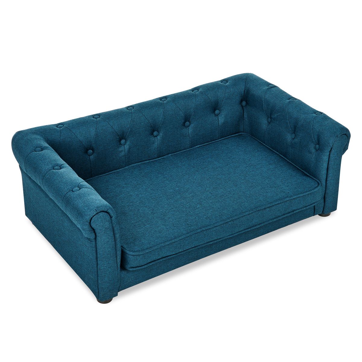 Elegant Rectangle Pet Bed, Durable Elevated Dog Sofa Bed, Comfortable Dog Couch, Blue Foam, 40'*23'*14'