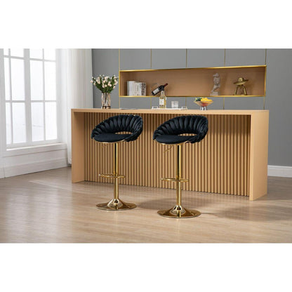 Swivel Bar Stools Set of 2 Adjustable Counter Height Chairs with Footrest for Kitchen, Dining Room 2PC/SET