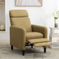 Modern Artistic Color Design Adjustable Recliner Chair PU Leather for Living Room Bedroom Home Theater, Mustard Green