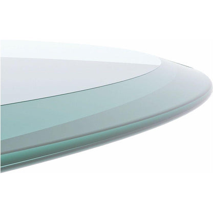 30" Inch Round Tempered Glass Table Top Clear Glass 2/5 Inch Thick Beveled Polished Edge