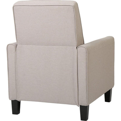 Recliner Push Back Chair for Elegant Home Decor Beige