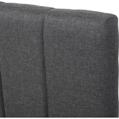 Twin Size Upholstered Platform Bed with Trundle and 3 Drawers, Linen Fabric, Gray