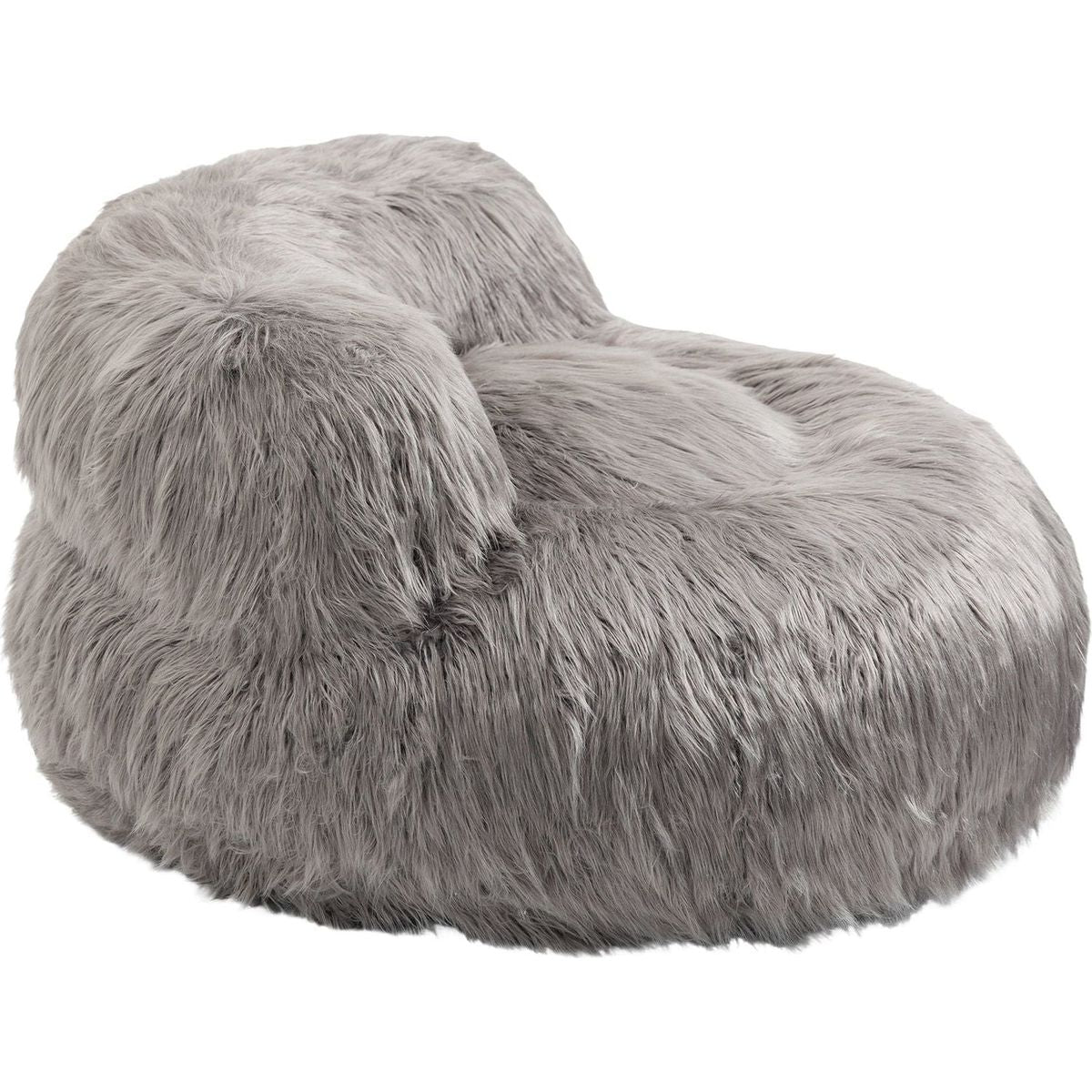 Bean Bag Chair Faux fur Lazy Sofa /Footstool Durable Comfort Lounger High Back Bean Bag Chair Couch for Adults and Kids, Indoor