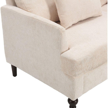 Modern chenille Fabric Loveseat, 2-Seat Upholstered Loveseat Sofa Modern Couch