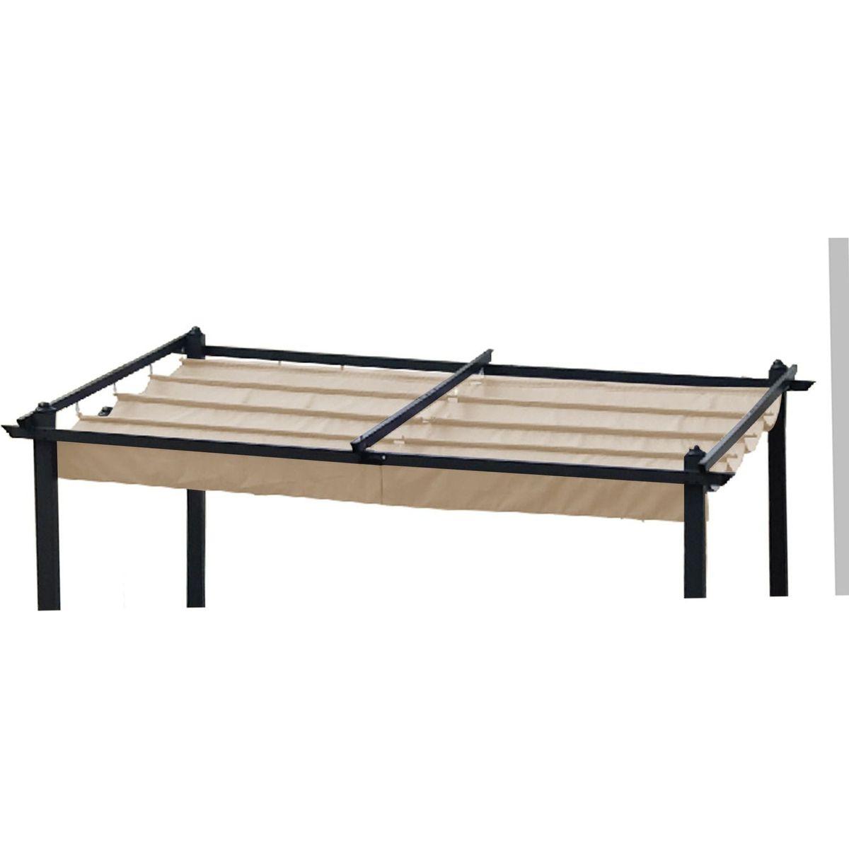 Replacement Canopy Top Cover Fabric for 13 x 10 Ft Outdoor Patio Retractable Pergola Sun-shelter Canopy-Khaki