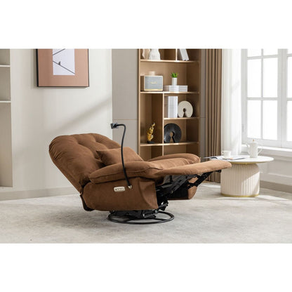 Power Recliner Swivel Glider USB Charger With Bluetooth Music Player Different Function Sleep Working Game and Leisure Model Grey