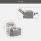 Power Recliner Chair with Adjustable Massage Function, Recliner Chair with Heating System for Living Room, Beige color fabric