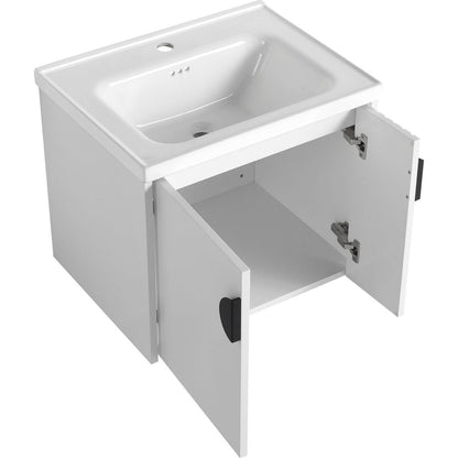 24 Inch Bathroom Vanity with Sink, For Small Bathroom, Bathroom Vanity with Soft Close Door