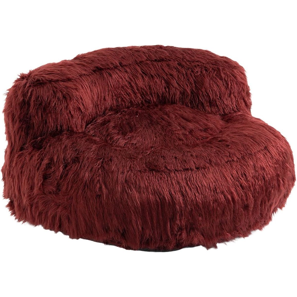 Bean Bag Chair Faux fur Lazy Sofa /Footstool Durable Comfort Lounger High Back Bean Bag Chair Couch for Adults and Kids, Indoor