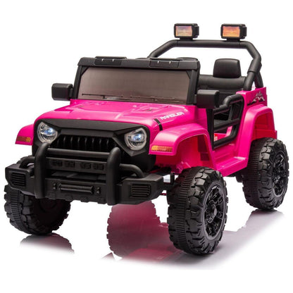 12V Kids Ride On Electric Car W/Parents Control,Dual drive, Four-wheel Suspension,With music,Bluetooth,MP3,USB,with headlights, steering wheel quick release,Slow start for Kids Aged 3-8.