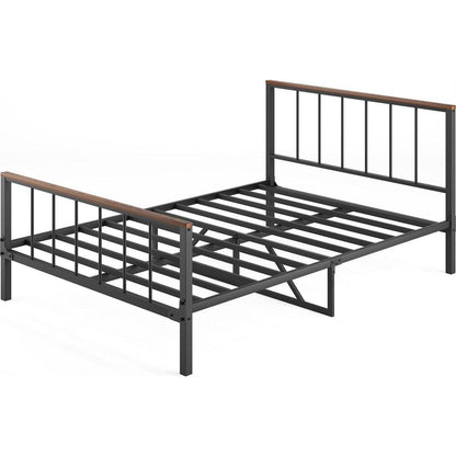 Metal Platform Bed frame with Headboard and Footboard,Sturdy Metal Frame, No Box Spring Needed(Full)