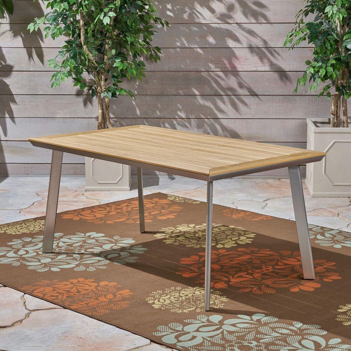 LEEDS DINING TABLE WITH FAUX WOOD TOP