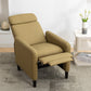 Modern Artistic Color Design Adjustable Recliner Chair PU Leather for Living Room Bedroom Home Theater, Mustard Green