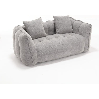 Soft beanbag chair with high resilience foam core for two people. The comfortable square recliner sofa is ideal for family members and friends engaged in games, reading, watching TV