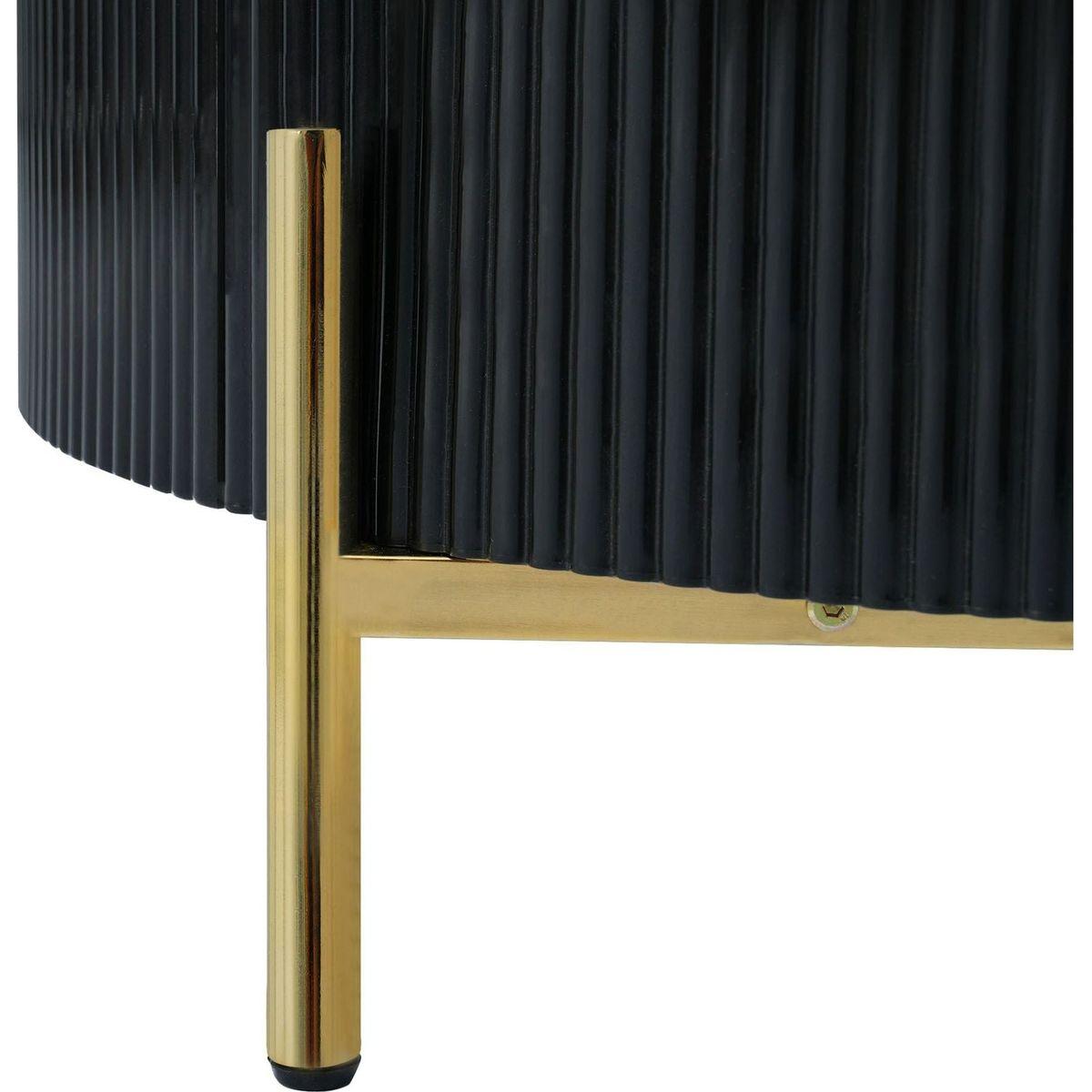 Modern Round Coffee Table with 2 large Drawers Storage Accent Table(31.5")