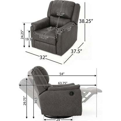 GLIDER RECLINER WITH SWIVEL