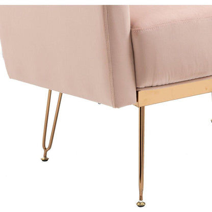 Accent Chair, leisure single sofa with Rose Golden feet