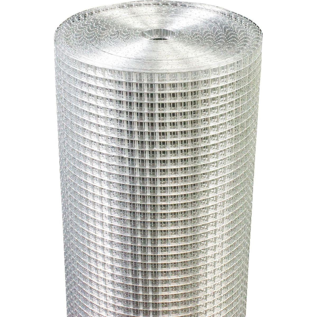 Hardware Cloth 1/2 inch 48in x 100ft 19 Gauge, Hot-dip Galvanized After Welding Chicken Wire Fence Roll Garden Plant Welded Metal Wire Fencing Roll, Rabbit Cages Snake Fence