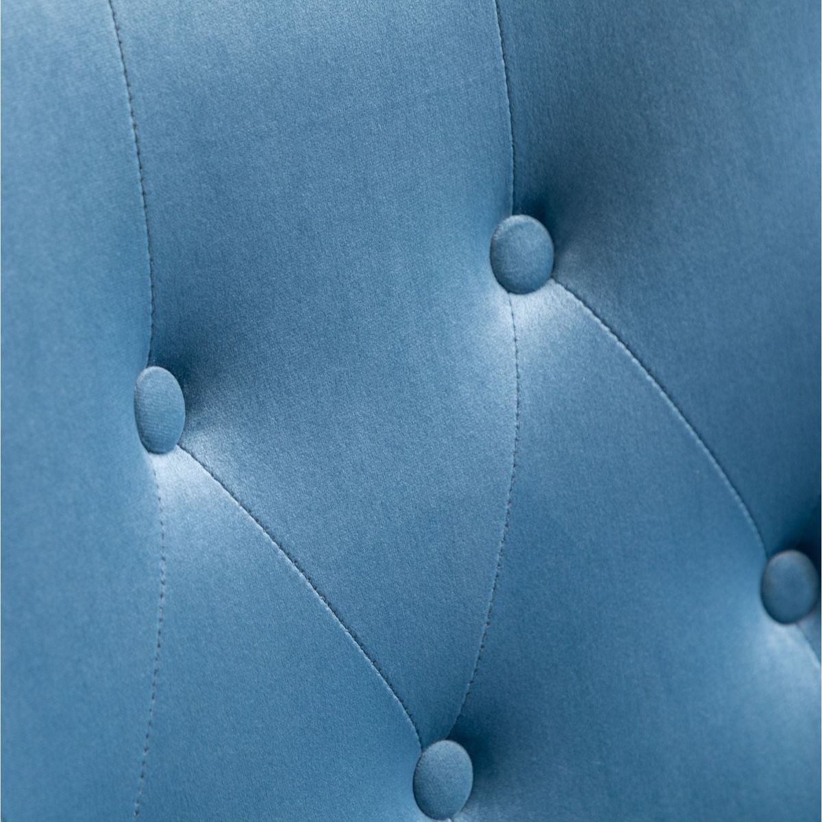 Doarnin Contemporary Silky Velvet Tufted Button Back Accent Chair, Blue