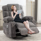 Massage Rocker Recliner Chair Rocking Chairs for Adults Oversized with 2 Cup Holders, USB Charge Port Soft Features a Manual Massage and Heat.(A+B)GREY