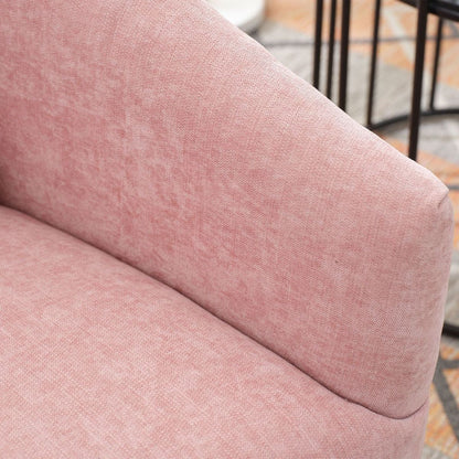 degree Swivel Accent Armchair Linen Blend PINK