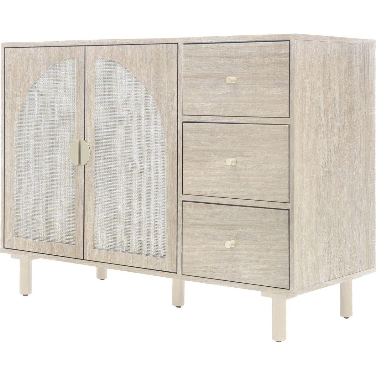 2 Door 3 Drawer Cabinet, Suitable for Bedroom, Living Room, Study